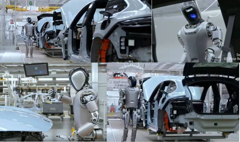 اے آئی روبوٹس   کار فیکٹری میں  انسانوں کی جگہ کام کرنے لگے